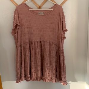 UO Fondant Seersucker Babydoll Top